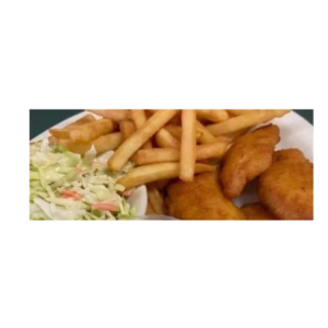 Fish & chips with coleslaw