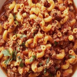 American goulash (beef/chicken/soy & macaroni)